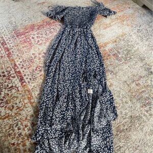 High - Low Maxi Floral Dress